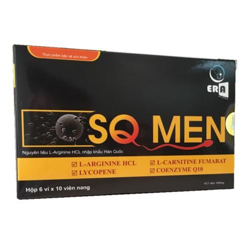 Sq men hỗ trợ khả năng sinh sản cho nam giới, hộp 6 vỉ x 10 viên nang