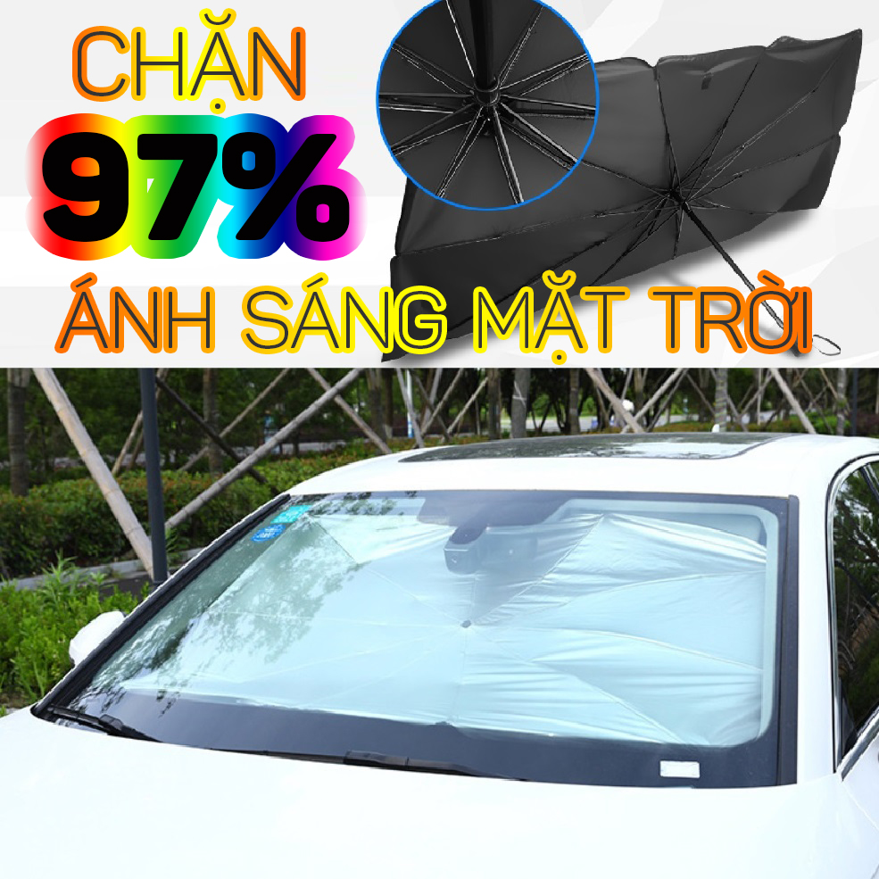 Ô dù chống nắng - cách nhiệt xe ô tô bingo auto, chống nắng kính lái ô tô tới 97%.