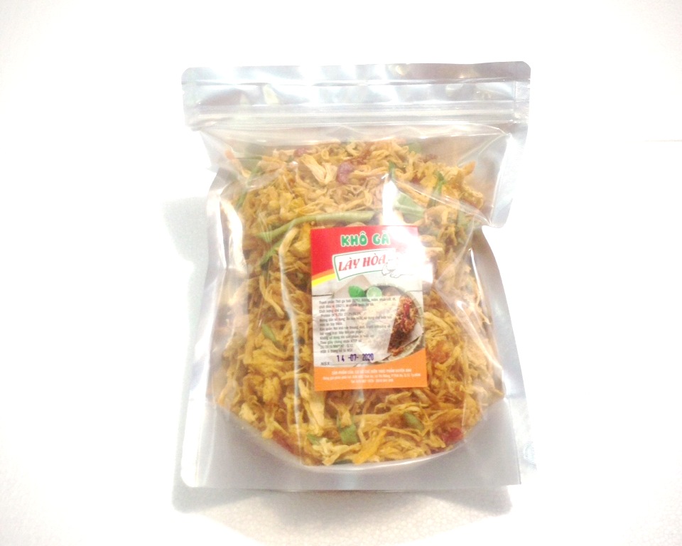 [HCM]500gr Khô gà lá chanh CAY GIÒN Lày Hòa (1 bịch zip 500g) chế biến từ những nguyên liệu tươi mới đảm bảo vệ sinh an toàn thực phẩm.