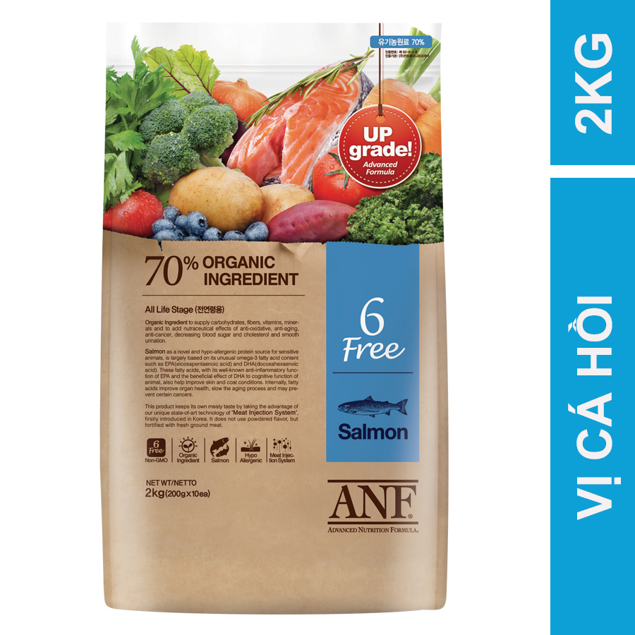 Hỏa tốc - anf 6free thức ăn hạt hữu cơ cho chó vị cá hồi, cừu, vịt
