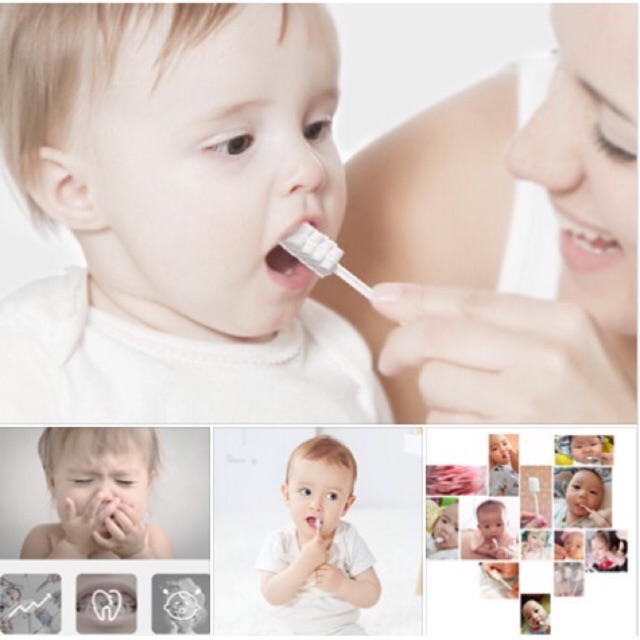 Gạc rơ lưỡi v-cool vệ sinh răng miệng cho bé