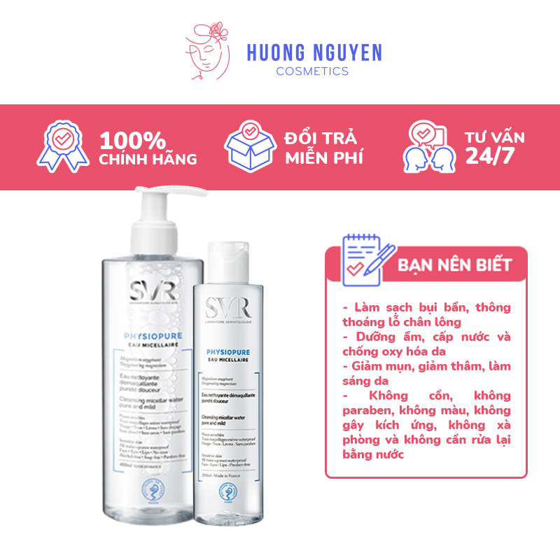 Nước Tẩy Trang SVR Physiopure Eau Micellaire