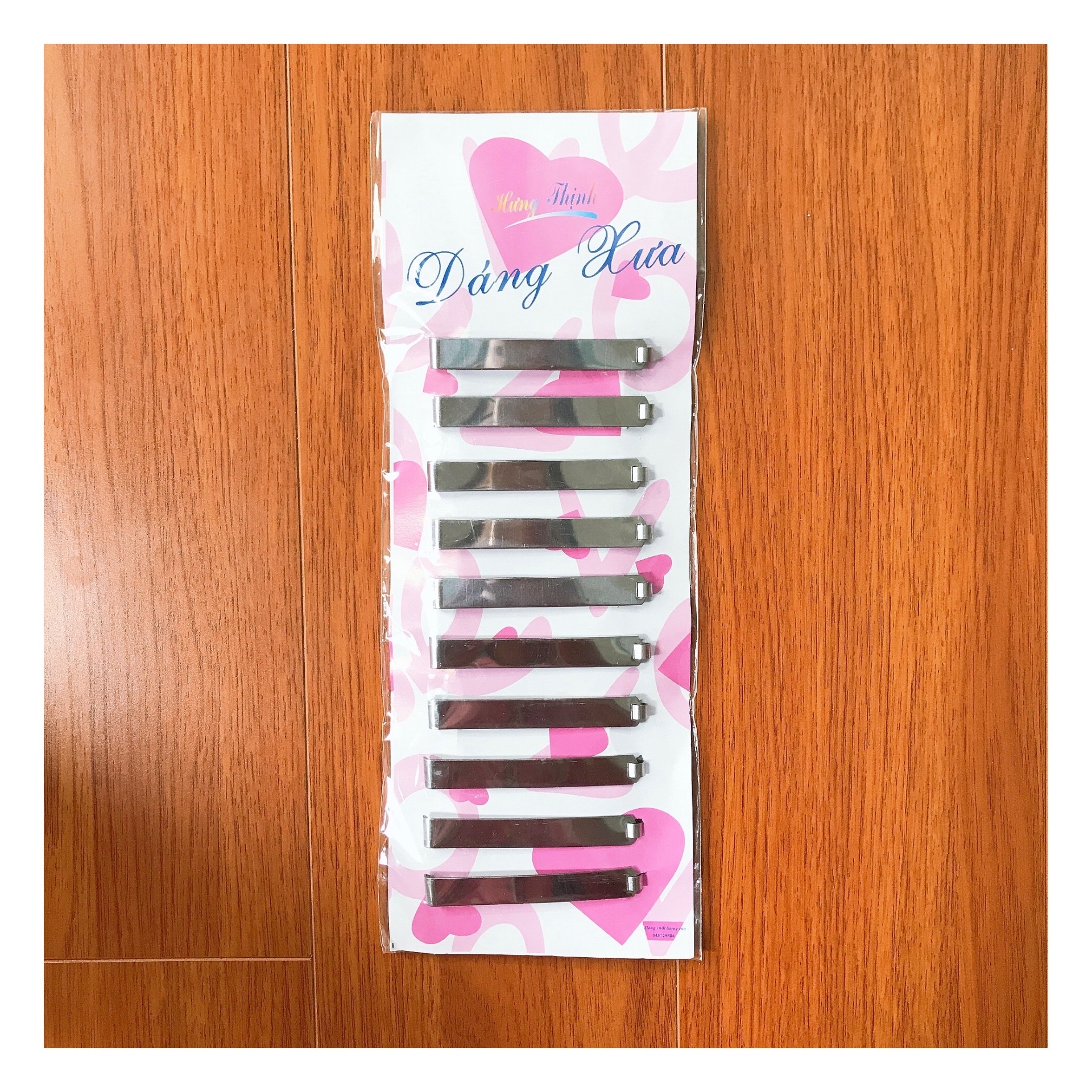 Rẻ vô địch ⚡ Vỉ 10 kẹp tóc ba lá loại to, chất lượng giá rẻ