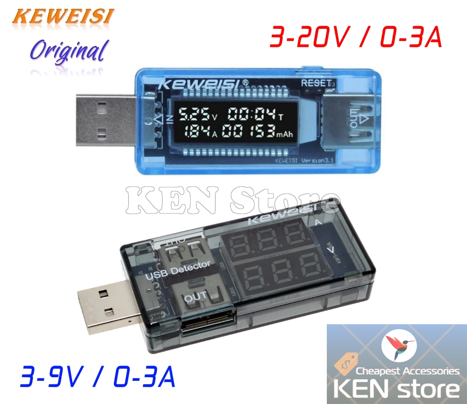 Đo dòng điện tester usb qc 2.0 qc 3.0 chính hãng keweisi