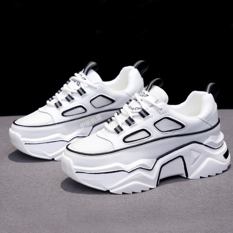 [Hoàn Tiền 15%]Giày Sneaker nữ MK phản quang siêu đẹp độn đế 5cm êm chân mẫu mới hot trend 2021 giày nữ đi học thể dục thể thao giày bata nữ giá rẻ chất lượng tốt