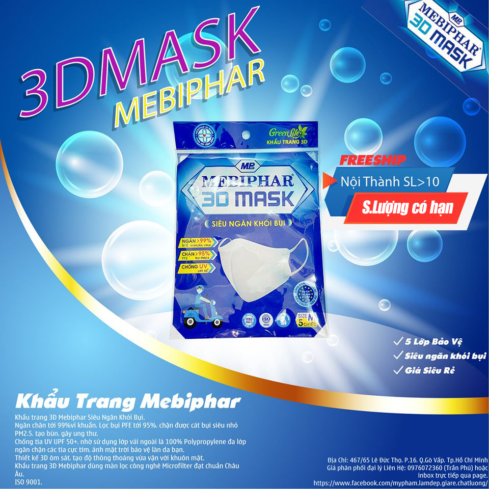Khẩu Trang 3D Mask N95 MEBIPHAR
