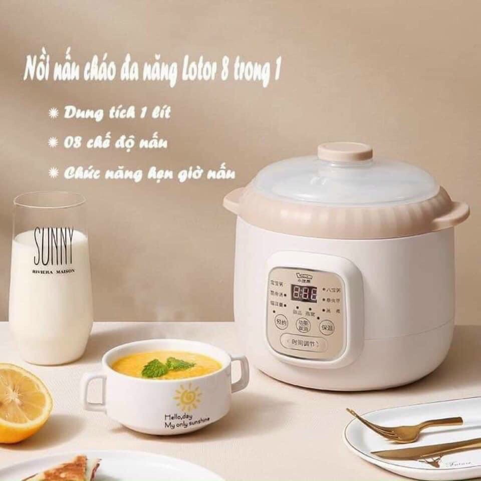 Nồi nấu cháo chậm,nồi ninh cách thủy lotor 1 lít