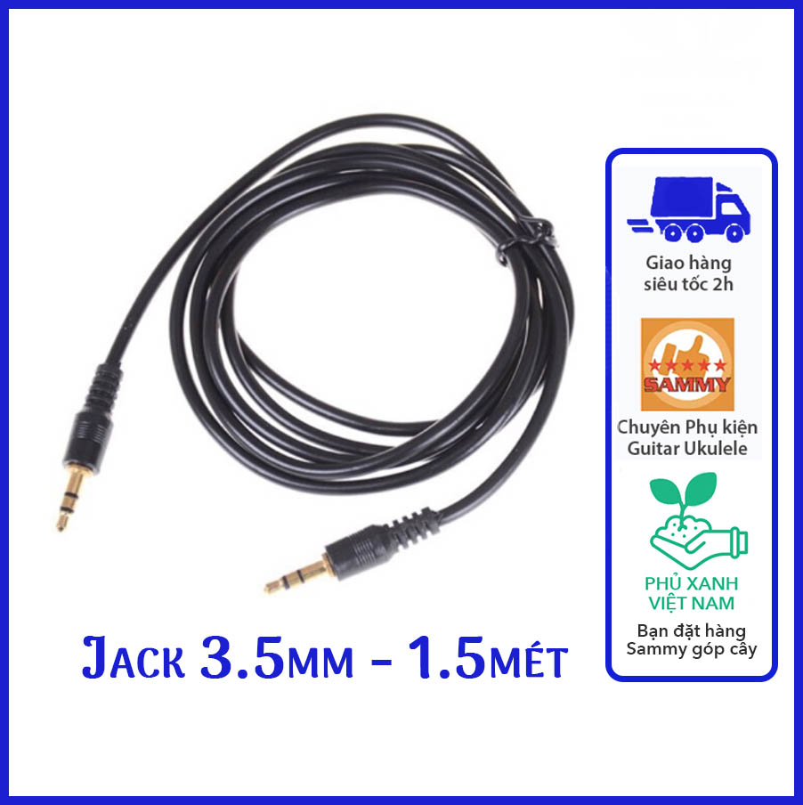 Cáp âm thanh jack 3.5mm ra 3.5mm dài 1.5 mét