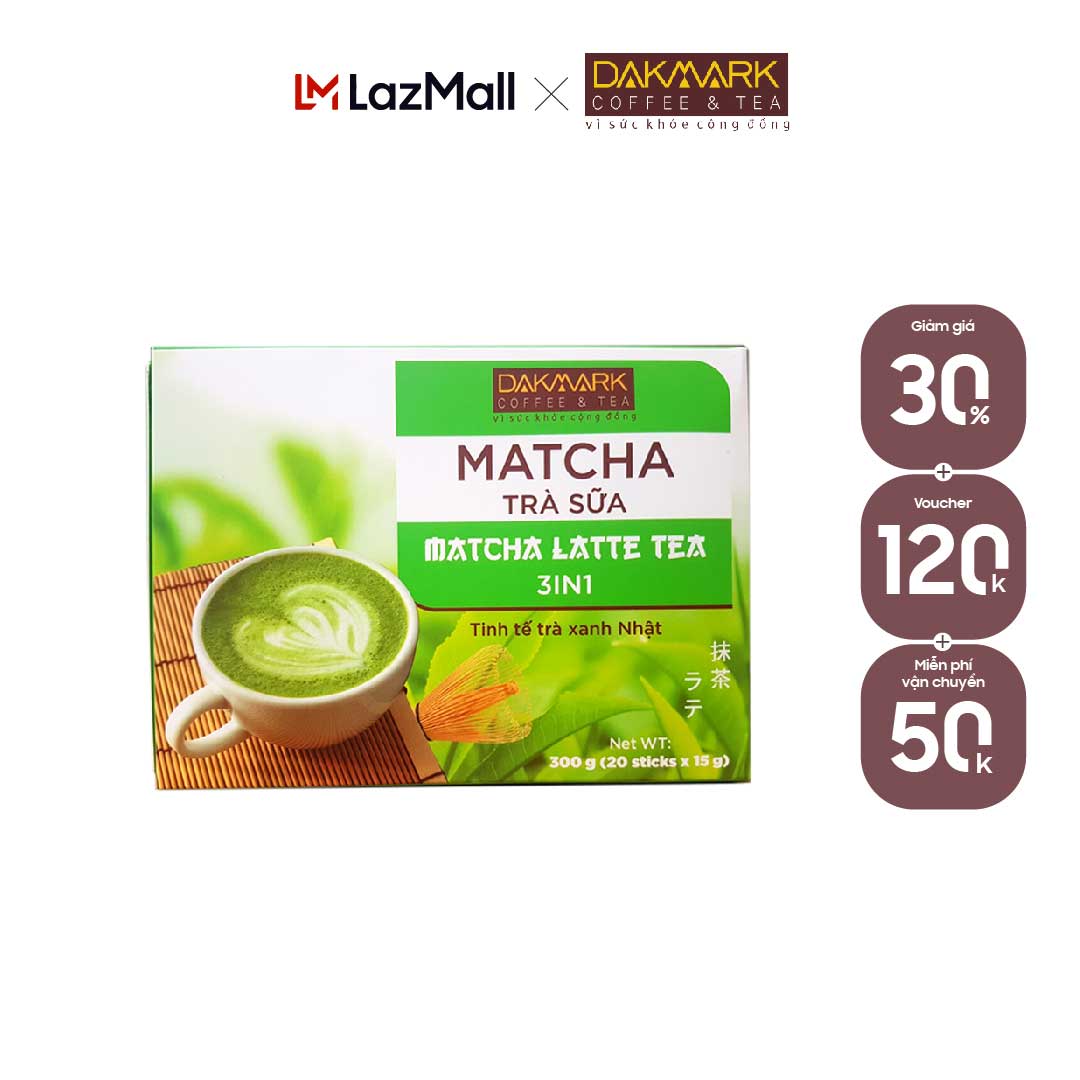 Trà Sữa Matcha 3in1 DakMark - (20Gói x 15g)
