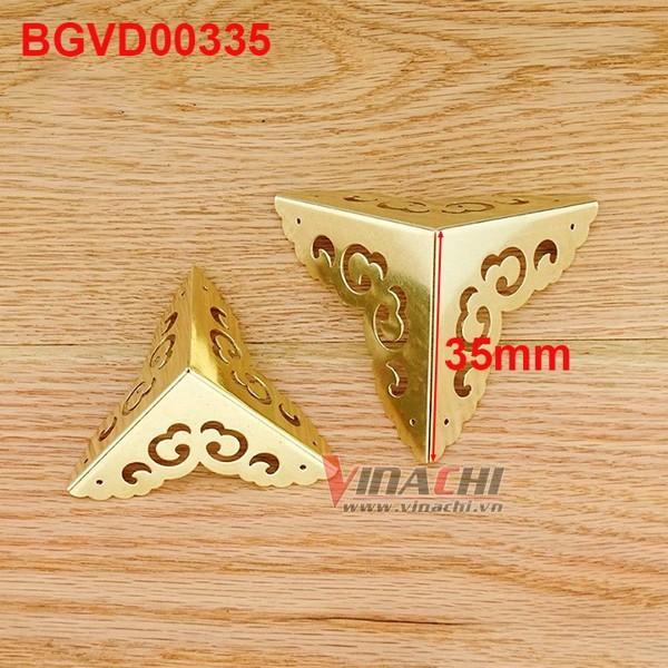 Bịt góc vuông họa tiết vàng nhạt D003 bộ 2 cái
