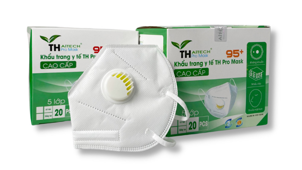 Khẩu trang có van thở, hộp 20 chiếc có van thở, khẩu trang y tế