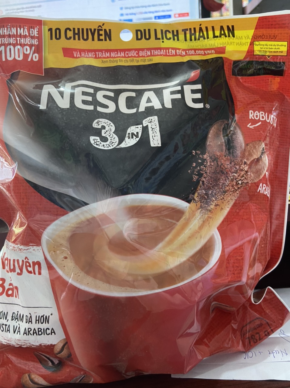 Cà phê Nescafe 3in1 Đậm đà hài hoà túi 46 gói
