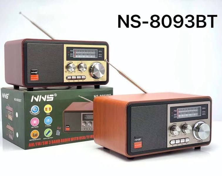 Đài Radio NS-8093BT, Bluetooth NNS, Bắt Sóng FM, AM,SW USB TF