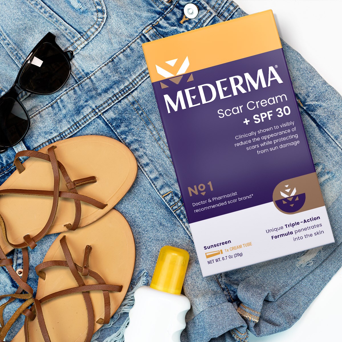 KEM GIẢM SẸO HIỆU QUẢ MEDERMA SCAR CREAM PLUS SPF30 20G | Lazada.vn