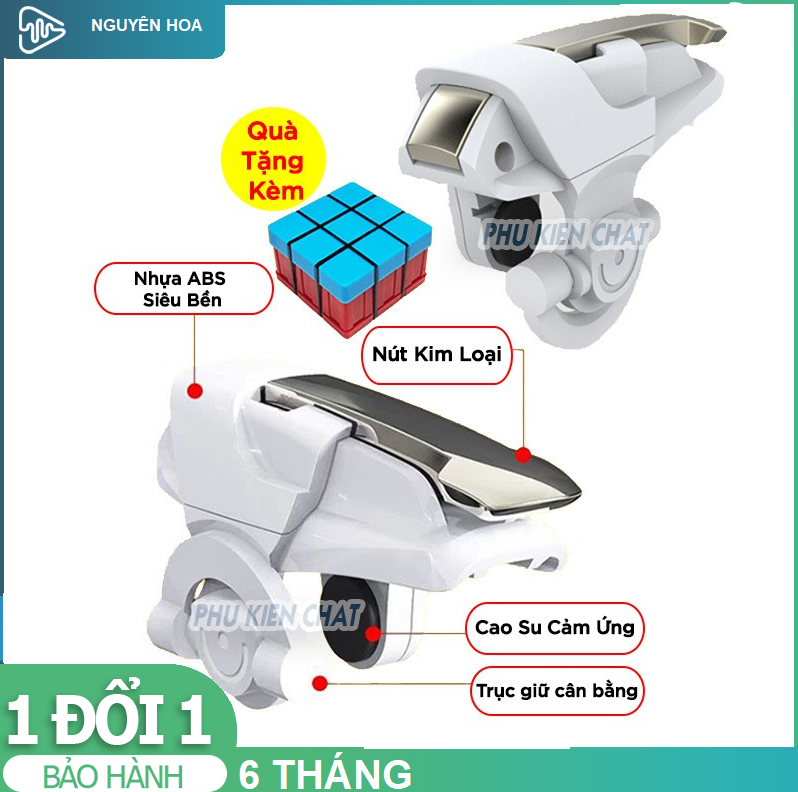 Nút bấm chơi game PUBG/ROS/FF, bản nâng cấp 2020 độ nhạy và độ chính xác nút bấm cơ siêu nhạy tặng hộp thính