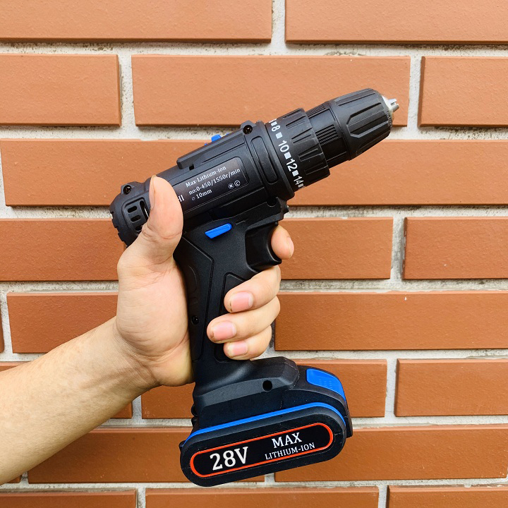 Khoan pin 28v tặng 4 mũi khoan + bắt vít - khoan pin 28v