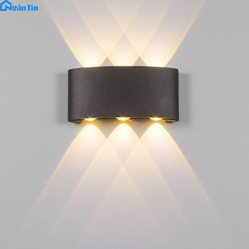 Đèn Led hắt tường treo tường gắn tường trong nhà ngoài trời 6 bóng 8 bóng 10 bóng 220V VNT624 Ngân Tin