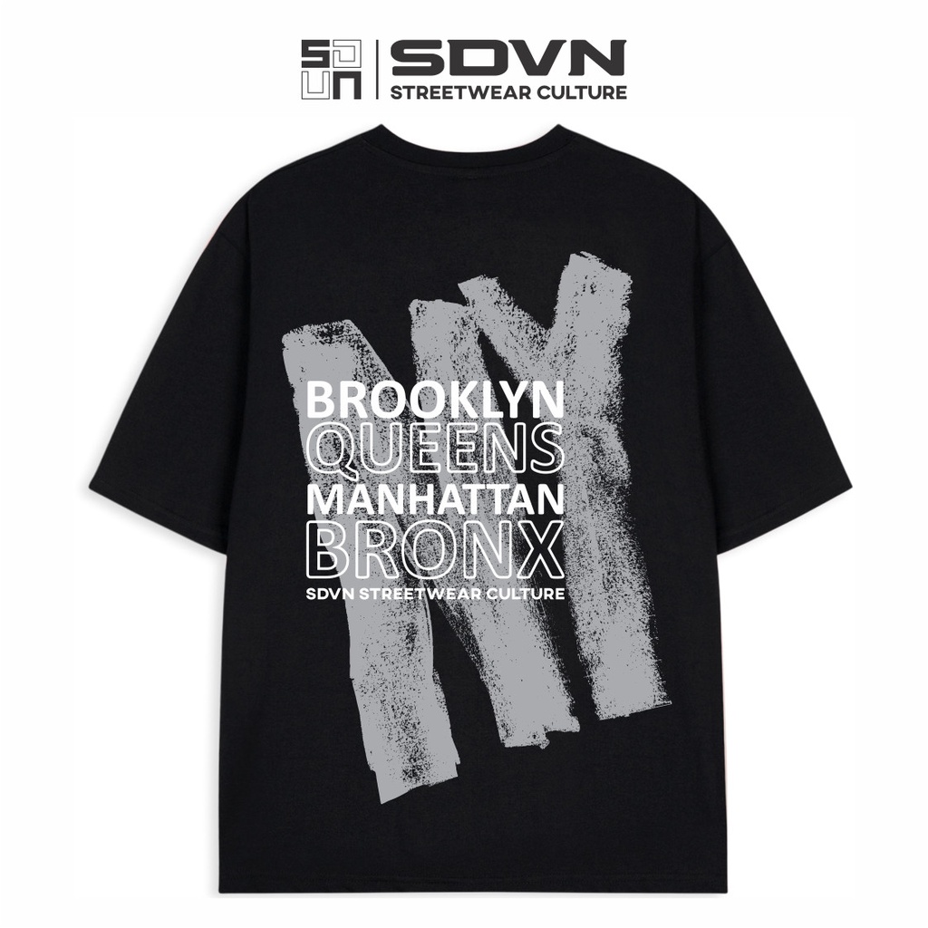 Áo thun unisex nam nữ form rộng sdvn ny brooklyn