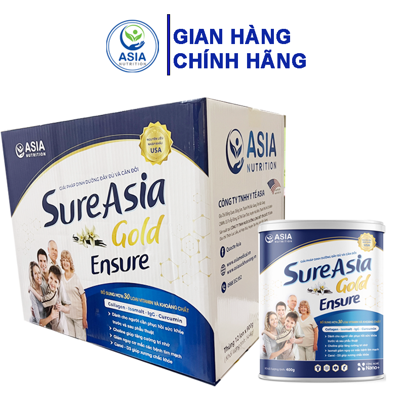 1 thùng Sữa bột Ensure sure Asia Gold Ensure cao cấp nguyên liệu nhập khẩu