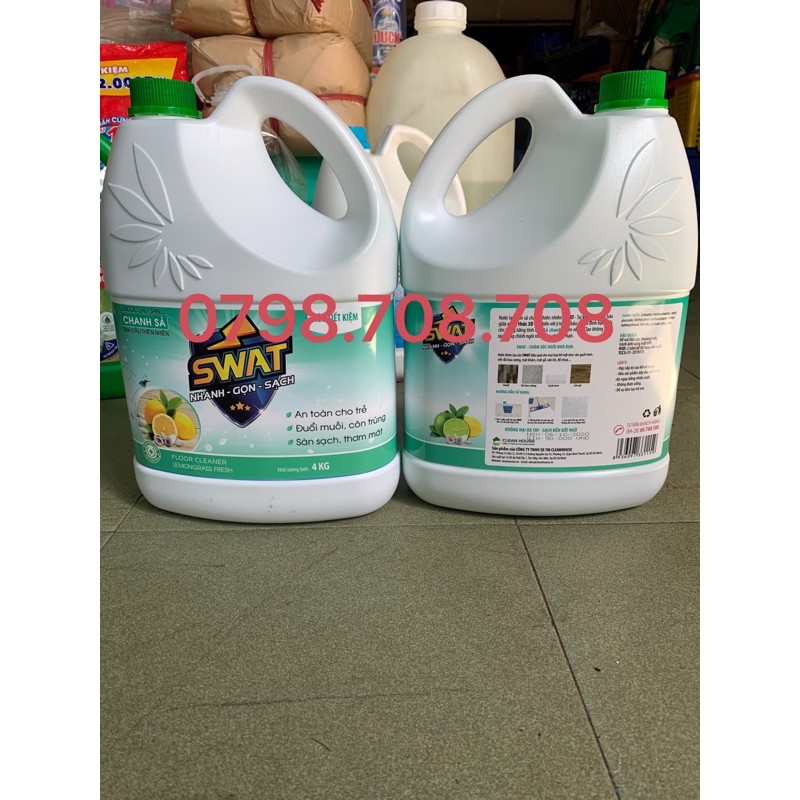Nước lau sàn sả chanh swat 4kg