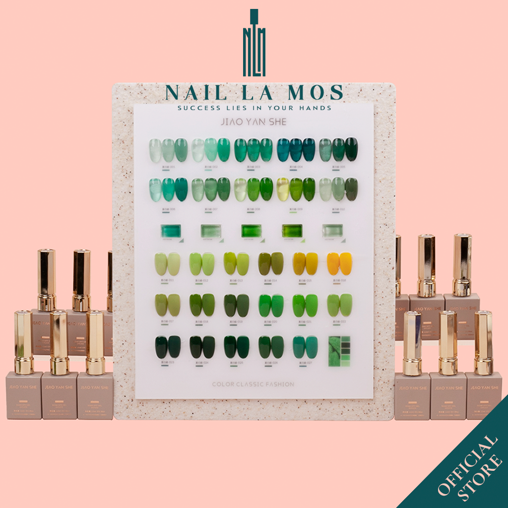Set sơn gel thạch tone xanh lá Jiao Yan She 27 màu - Sơn móng tay làm nail màu xanh lá cây cao cấp