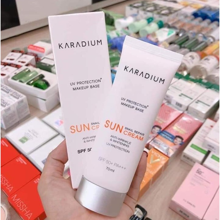 Kem Chống Nắng Karadium Snail Repair Sun Cream Spf 50+ Pa +++