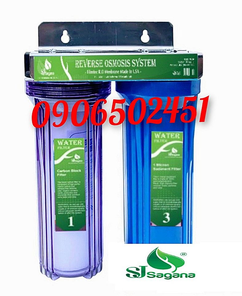 Bộ lọc nước sinh hoạt - bộ lọc thô đầu nguồn 2 cấp ly 10 Inch Chuẩn
