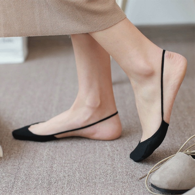 Vớ lười nữ hở gót mang giày cao gót, búp bê