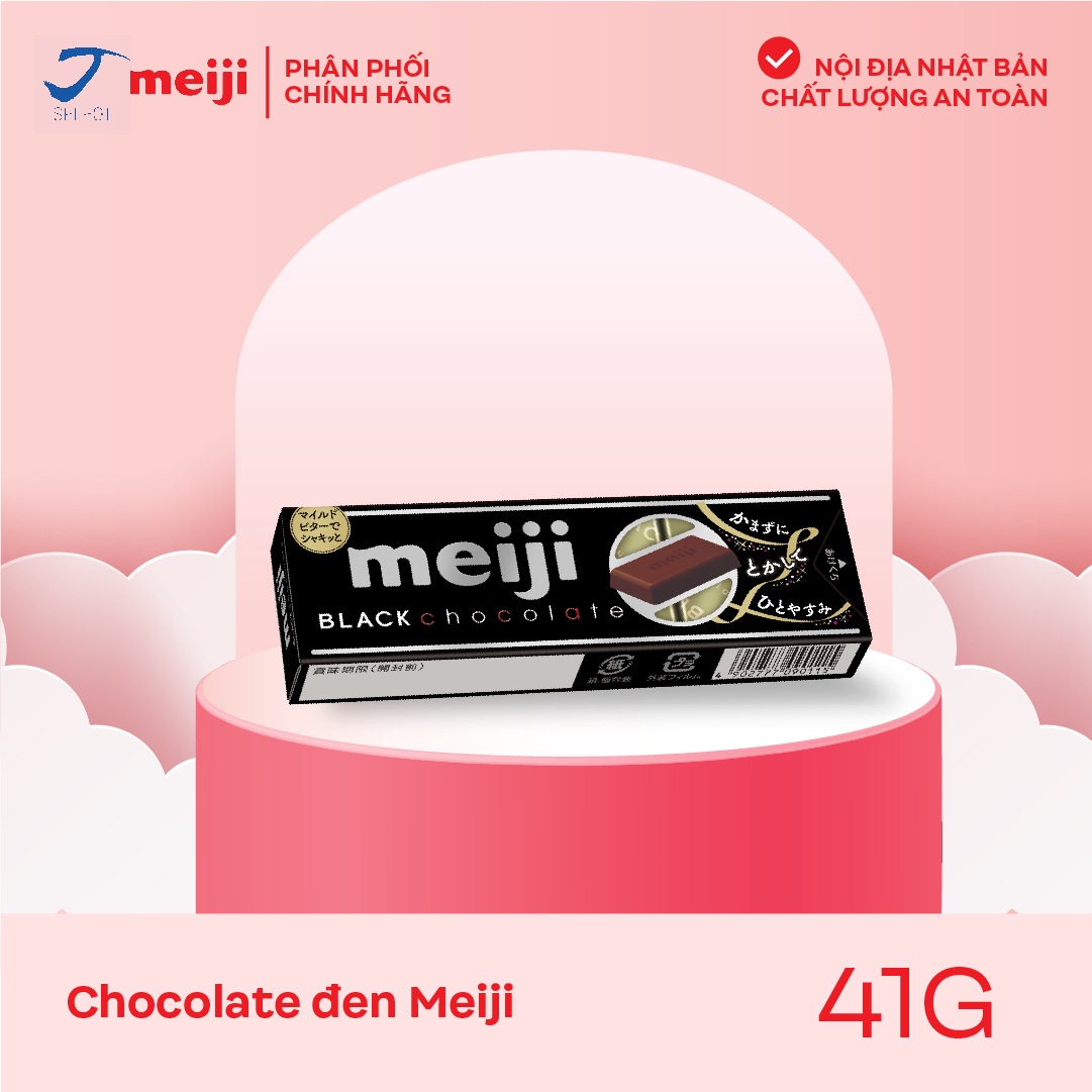 Kẹo Socola Đen Meiji Black Chocolate 41g/10 viên Nhật Bản