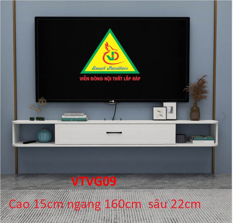 Kệ Ti Vi Treo Tường Trang Trí VTVG09 - Nội Thất Lắp Ráp Viendong Adv