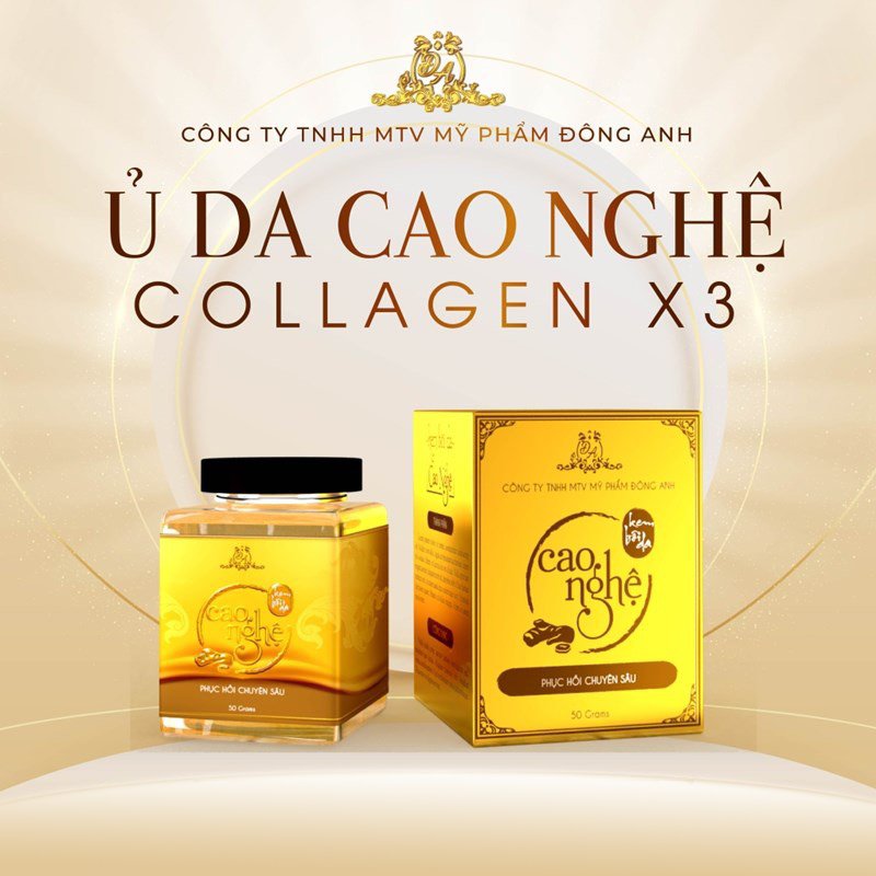 Kem Cao Nghệ Collagen X3 Mỹ Phẩm Đông Anh Chính Hãng Phục Hồi Da Chuyên Sâu, Dưỡng Da Trắng Sáng, Ngừa Mụn, Thâm Nám