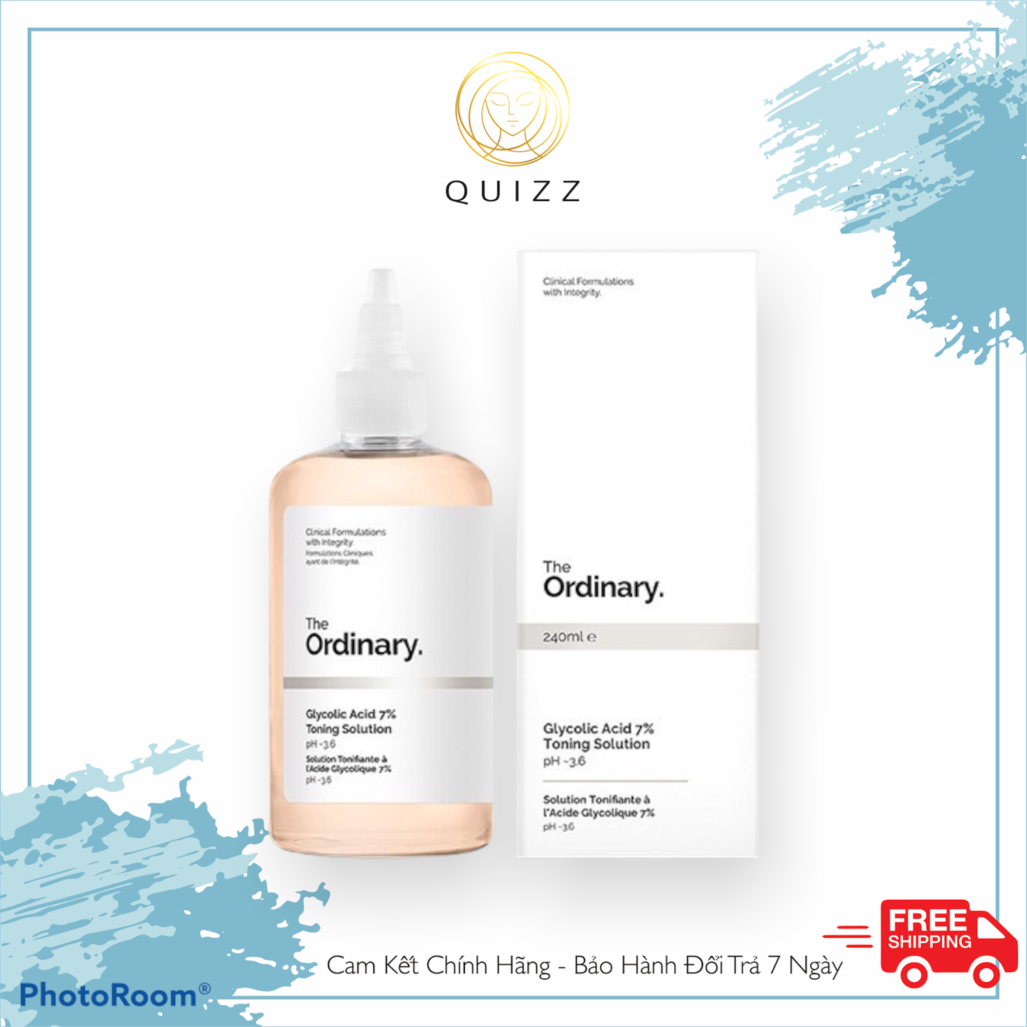 Nước Hoa Hồng - Toner The Ordinary Glycolic Acid 7% Toning Solution_Quizz Cosmetics