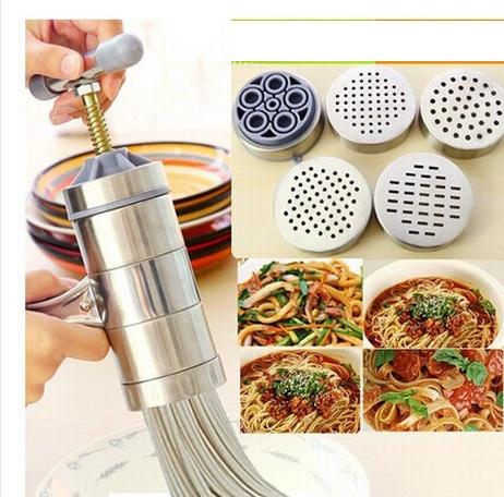 Khuôn Làm Bánh Lọt, Dụng Cụ Làm Bún Mì Tươi 5 Đầu Inox Cao Cấp, Máy Làm Bún Mì Mini Gia Đình An Toàn, dụng cụ làm mì, máy làm mì Chất Lượng, Hiệu Quả