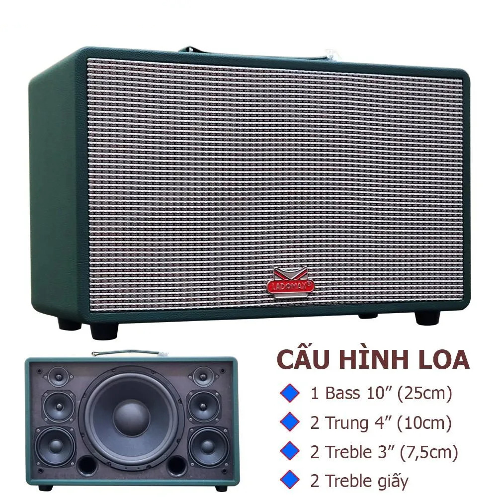 Loa Hát Karaoke Hay Nhât 2023 Loa Karaoke Hay Cho Gia Đình Loa Kéo Loa Kẹo Kéo Karaoke Loa Karaoke Ladomax T125 Tốt Nhât Hiện Nay Cấu Hình Loa 1 Bass 10 Inch 2 Trung 4 Inch 2 Treble 3 Inch 2 Treble Giấy 7 Đường Tiếng Hát Hay