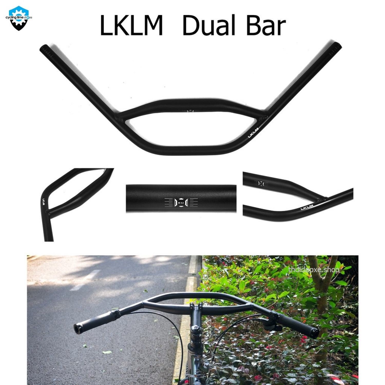 Chính hãng Ghi đông xe đạp LKLM dual bar hợp kim nhôm