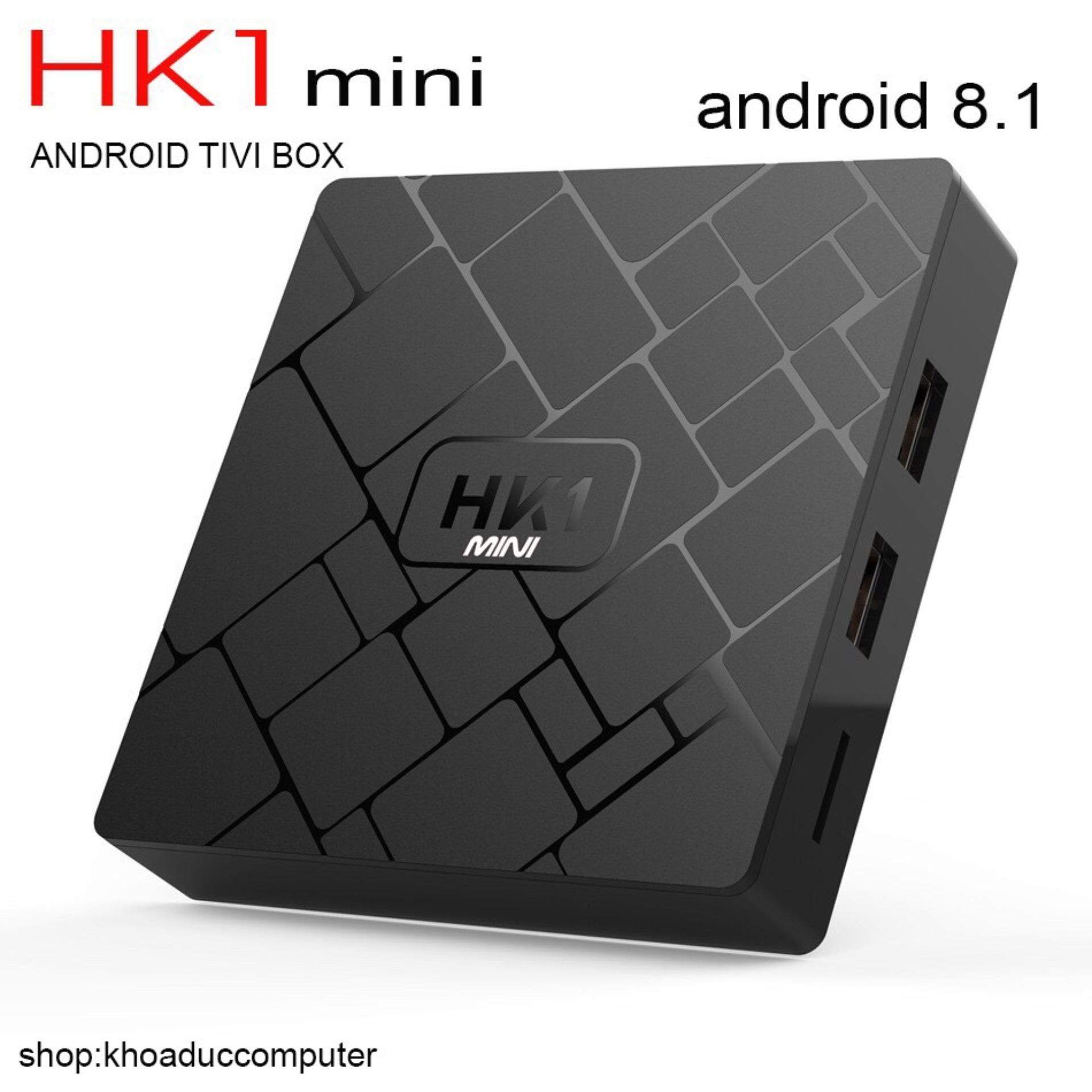 Tivi box hk1mini android 8.1/ 4 cpu/2gb ram/ 16gb /4k ultra hd