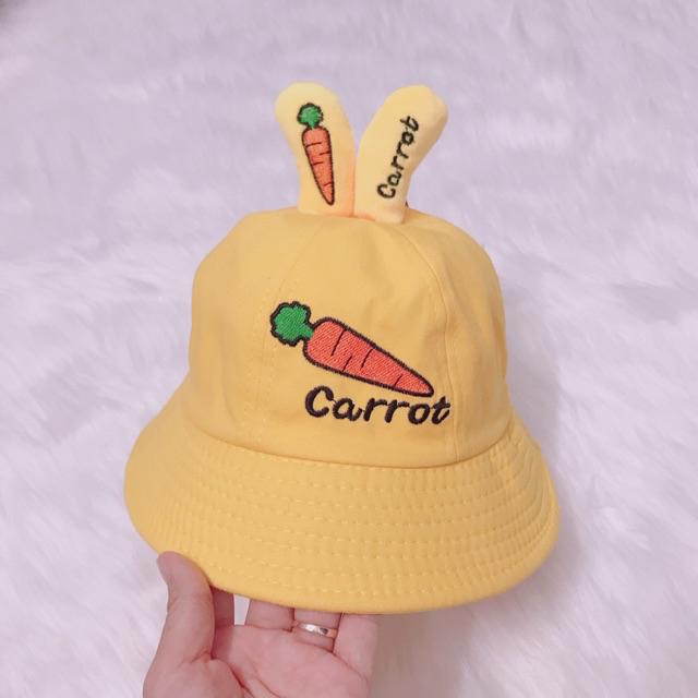 Nón trẻ em (3- 6 tuổi) Mũ vành tròn cho bé hình CARROT vải mềm êm  cute (Hình thật)