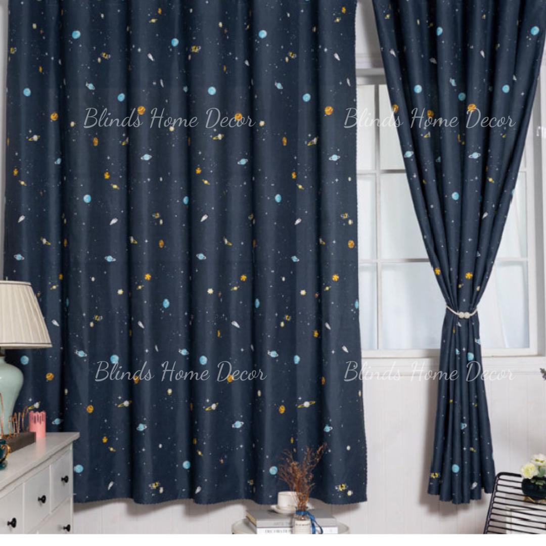 Rèm che cửa sổ, rèm cửa phòng trọ, ngăn phòng treo móc rido nhà Blinds Home cản nắng, kín đáo ( tặng dây và móc rido)