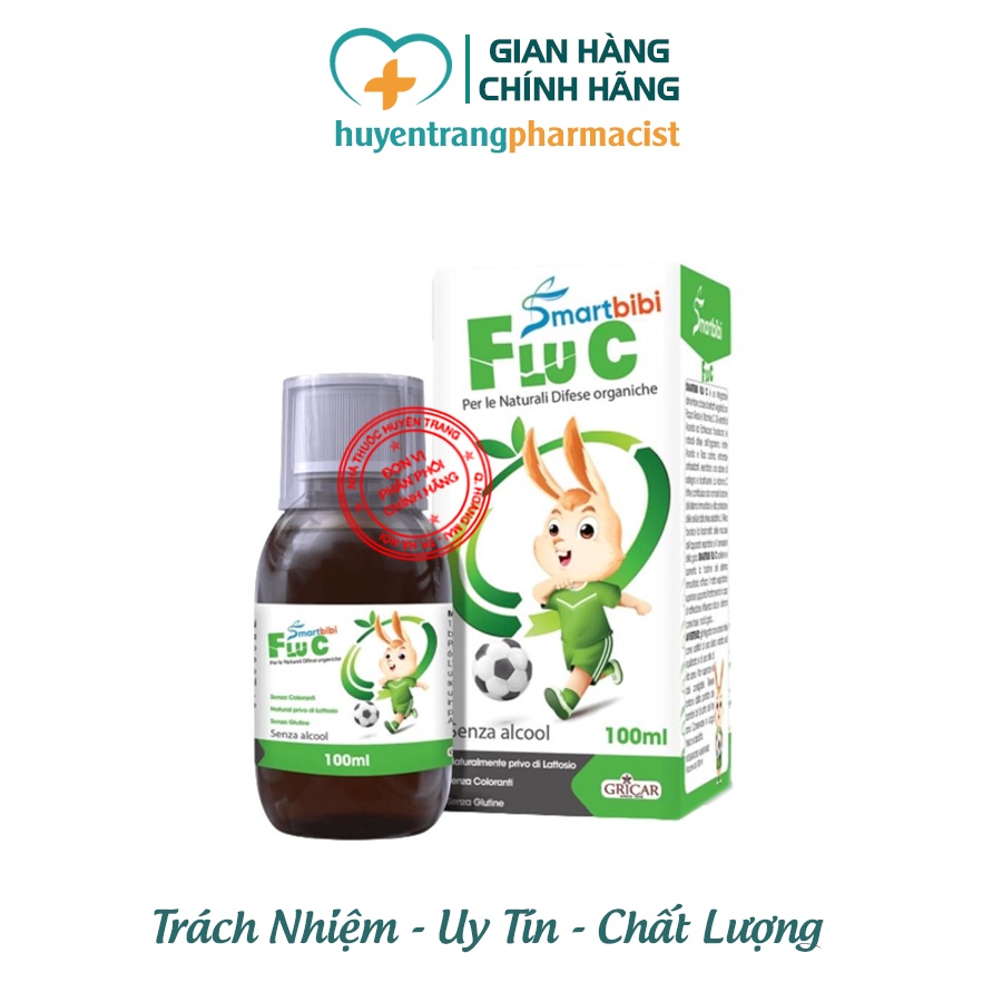 Smartbibi Flu C tăng đề kháng đường hô hấp, hỗ trợ cảm cúm cho bé
