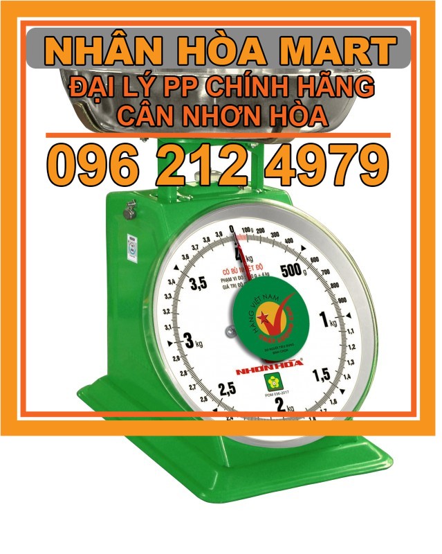 Cân 4kg - cân nhơn hòa - cân thịt cá - hàng chính hãng - bảo hành 12 tháng - nhân hòa mart