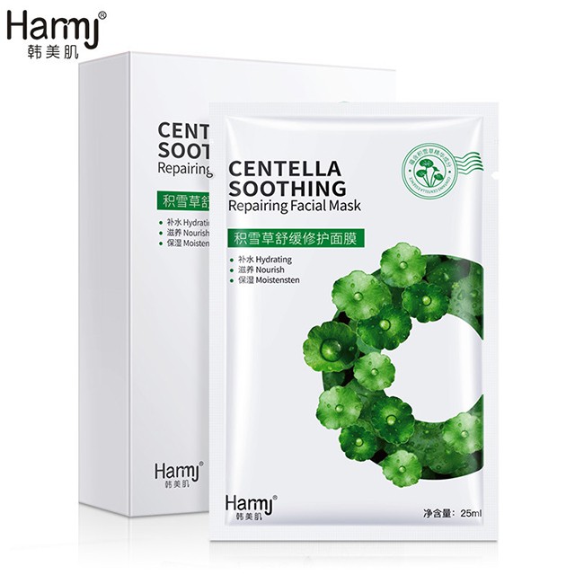 [GIẢM 5% ĐƠN 129K][HCM]Mặt Nạ Hanmj Centella Soothing Lành Mụn Chiết Xuất Rau Má Thảo Dược