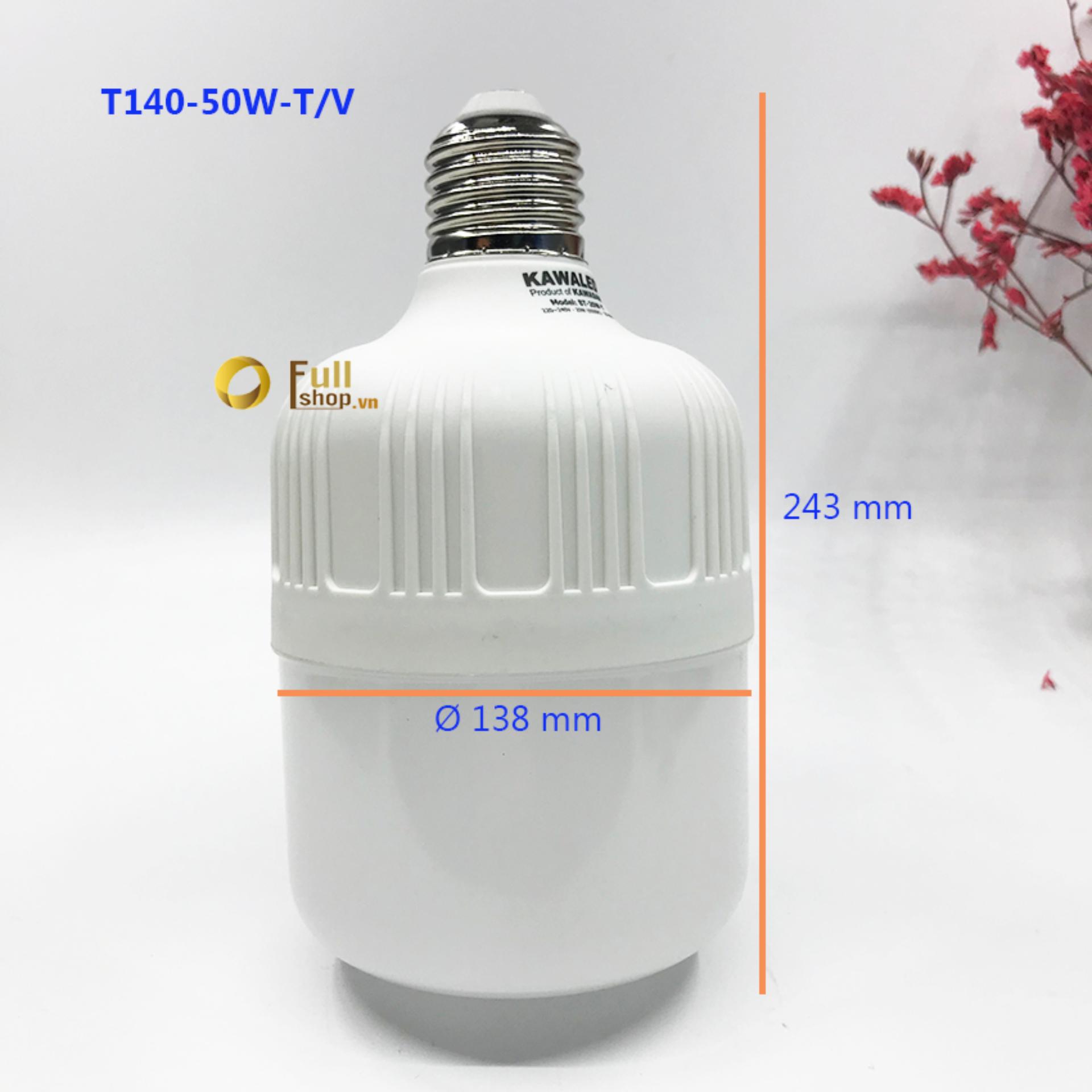 Bóng đèn led bulb trụ 50w cao cấp kawasan - kawaled t140-50w