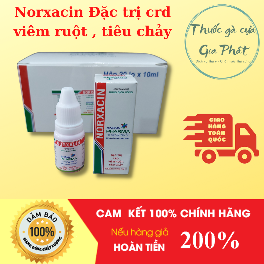 Norxacin thuốc gà đá đặc trị CRD , viêm ruột , tiêu chảy hiệu quả