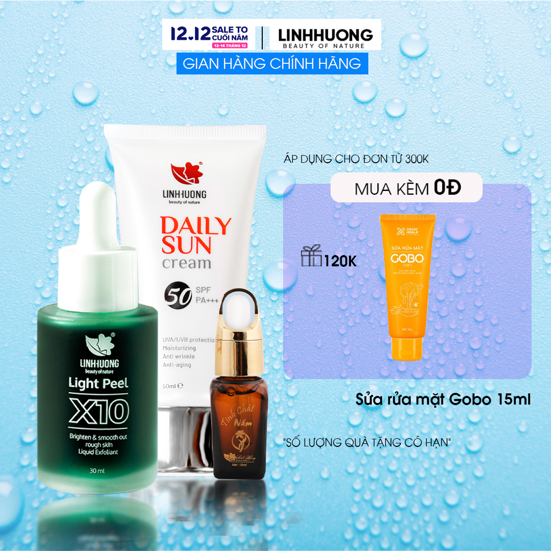 Linh Hương bộ sản phẩm thay da sinh học giảm nám hiệu quả chống nắng đa tầng tặng sửa rửa mặt Cocayhoala