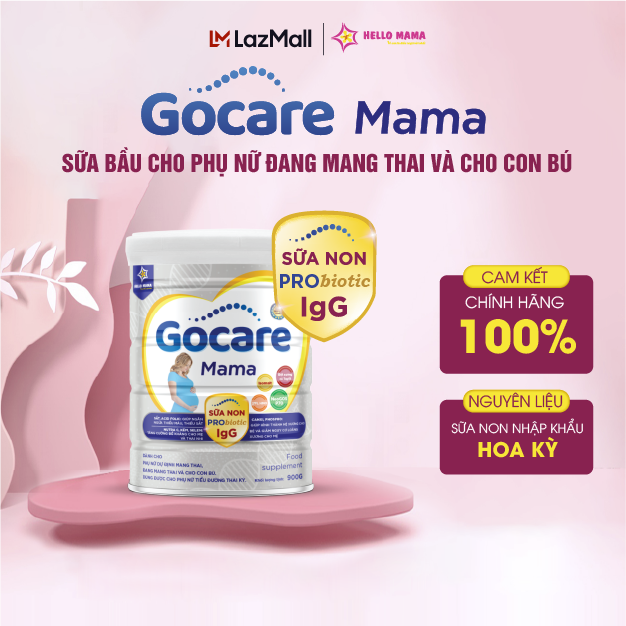 Sữa bột Gocare Mama sữa bầu cho phụ nữ đang mang thai và cho con bú - Hộp 900G