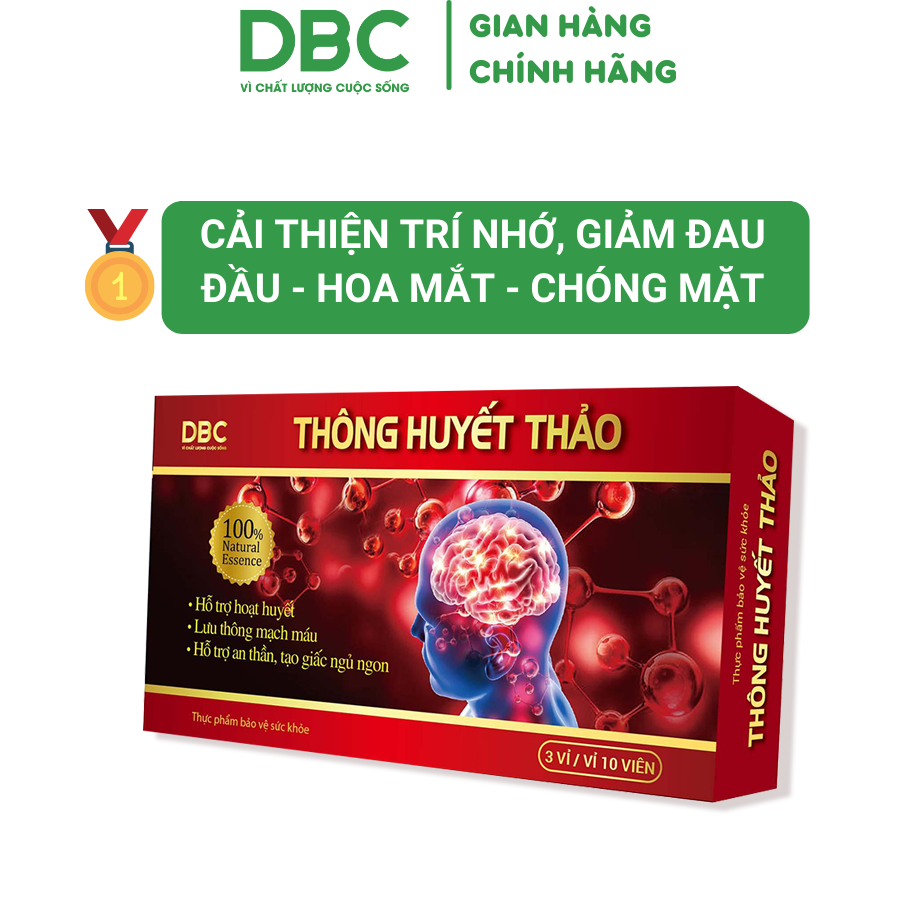 Hoạt huyết dưỡng não thông huyết thảo - dược bảo châu hộp 30 viên hỗ trợ an thần lưu thông mạch máu giúp ngủ ngon sâu giấc tp02-0015