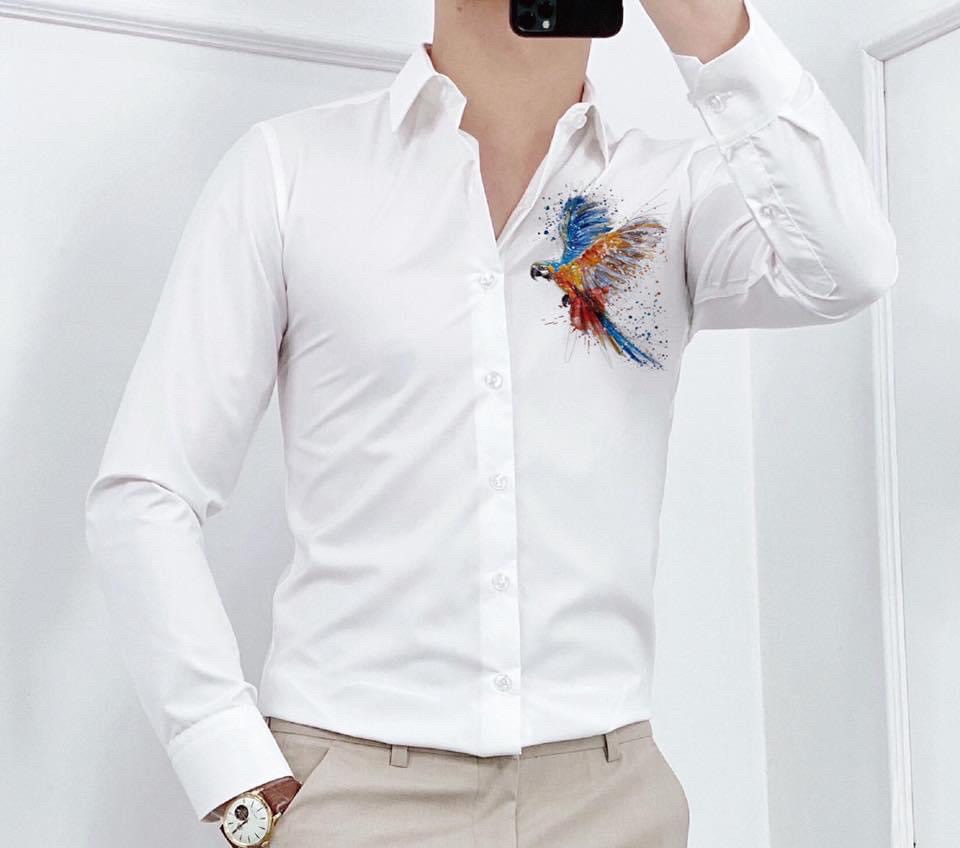 Áo sơ mi in hình 3d kiểu dáng hàn quốc phom chuẩn siêu đẹp mstt54