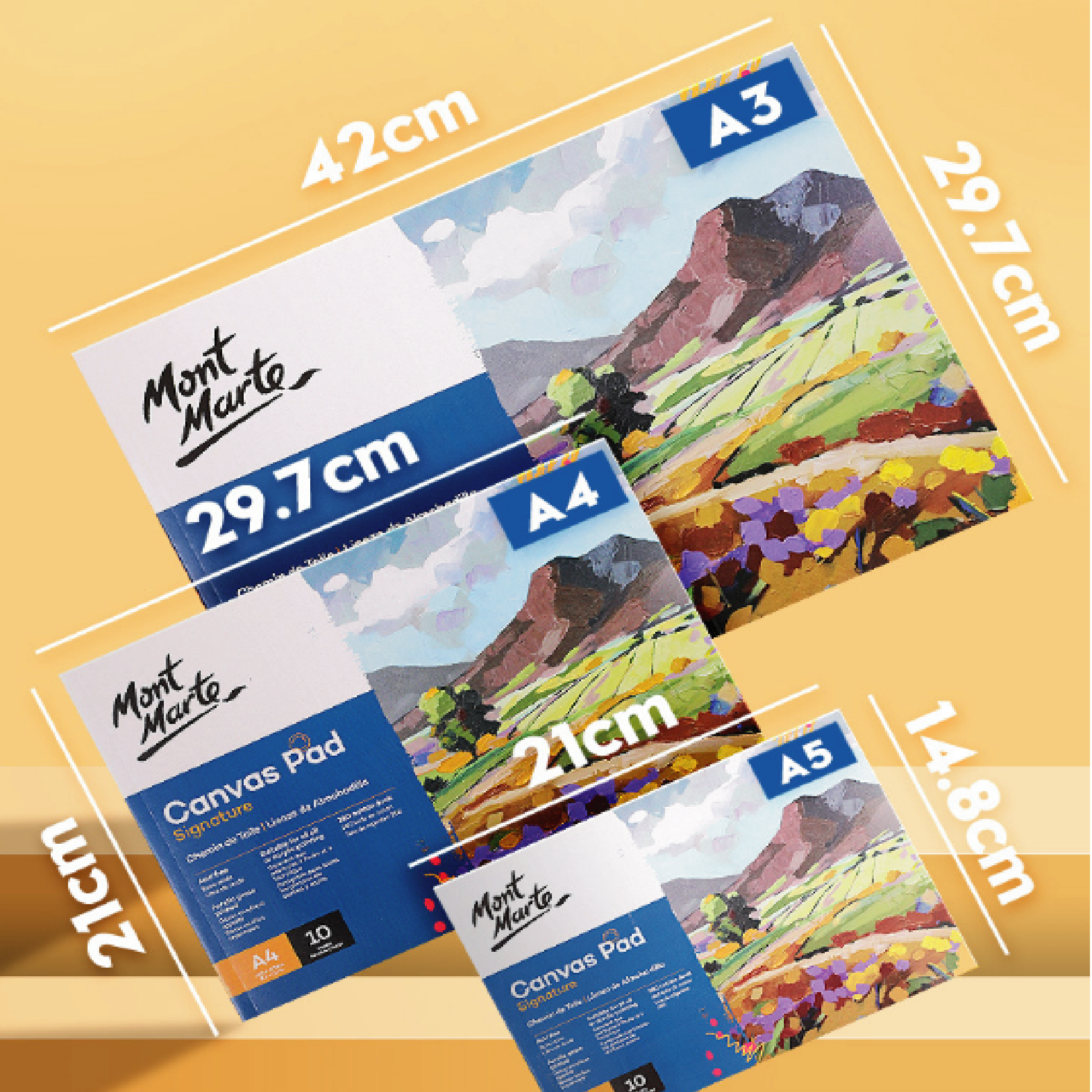 [HCM]Sổ Canvas Toan Vẽ Màu AcrylicSơn Dầu Canvas Pad 10 Tờ Toan 280Gsm dễ dàng xé rời A5/A4/A3