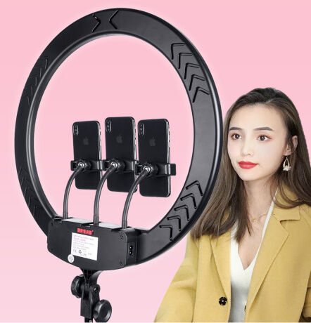 [HCM]Đèn Livestream 54cm Yq 520b Đèn Livestream 3 Kẹp Điện Thoại, Chân Cao 2.1m, 3 Chế Độ Sáng,Có Remote - Đèn Livestream Chuyên Nghiệp, Đèn Led Trợ Sáng, Chiếu Sáng Studio, Makeup, Quay Phim, Chụp Ảnh, Livetream, Selfie,Bảo Hành 12 Tháng