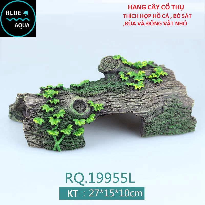 [HCM]Trang trí hồ cá  thủy sinh - hang động khúc cây cổ thụ